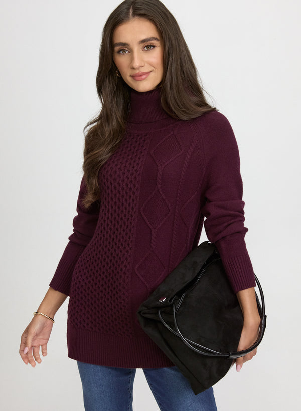 laura Mixed Knit Pullover