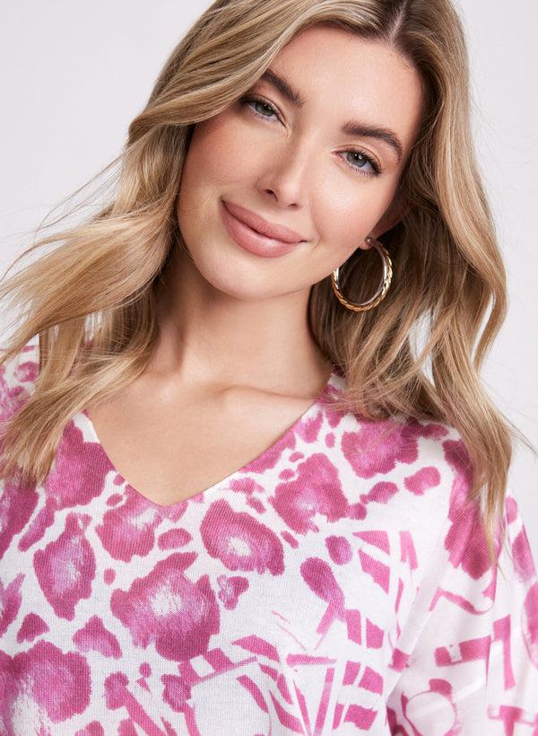 Laura Mixed Leopard Print Sweater