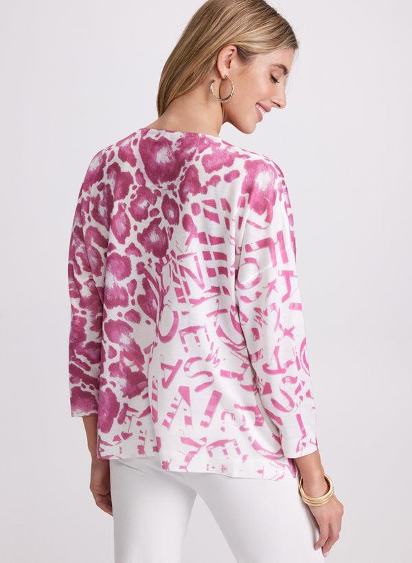 Laura Mixed Leopard Print Sweater