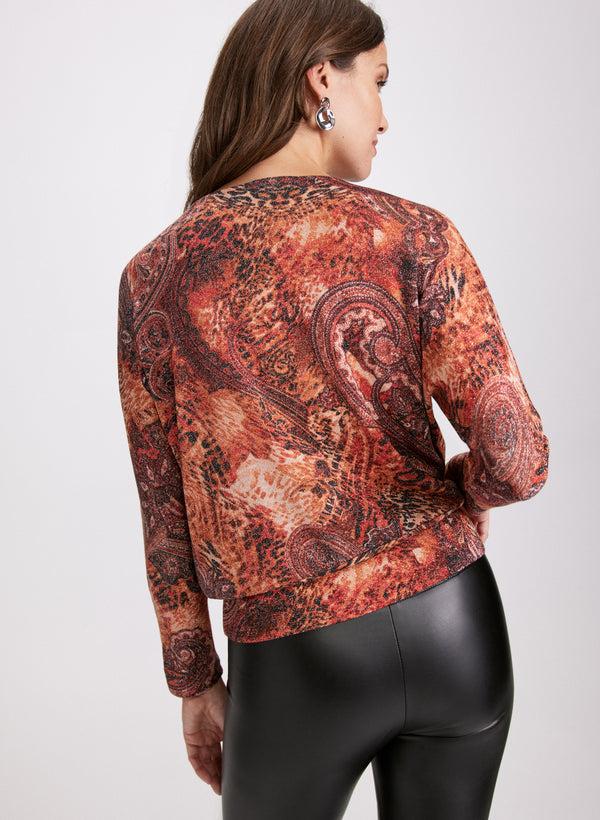 Laura Mixed Paisley Print Top