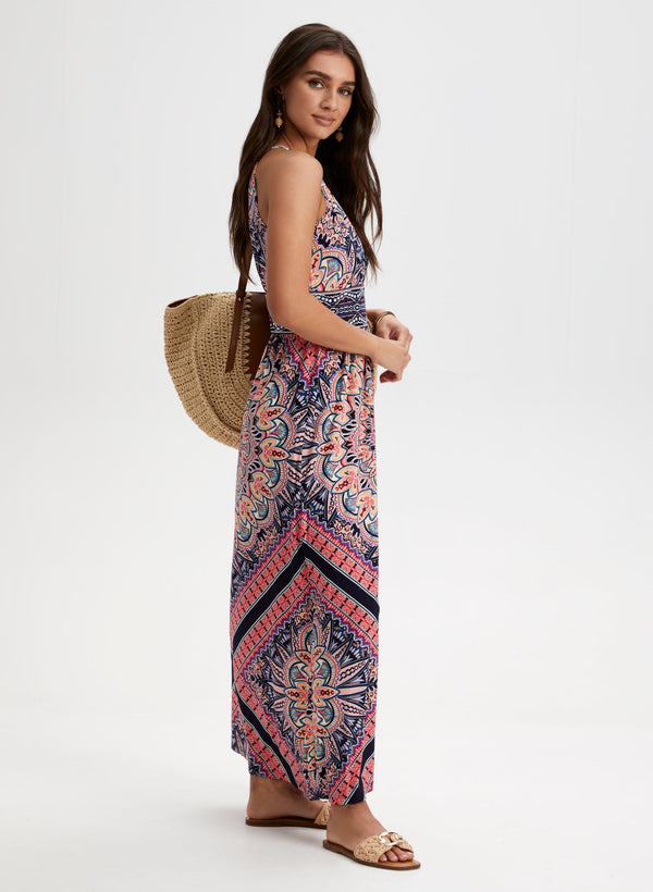 Laura Mixed Print Maxi Dress