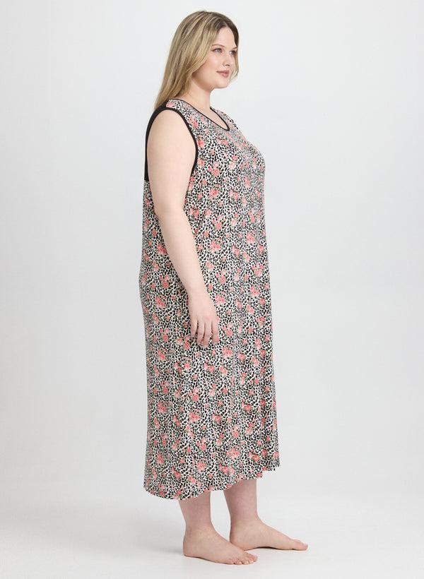 Laura Mixed Print Night Gown