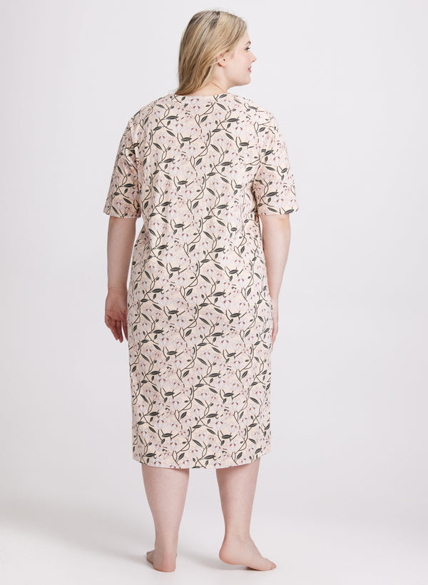 Laura Mixed Print Nightgown