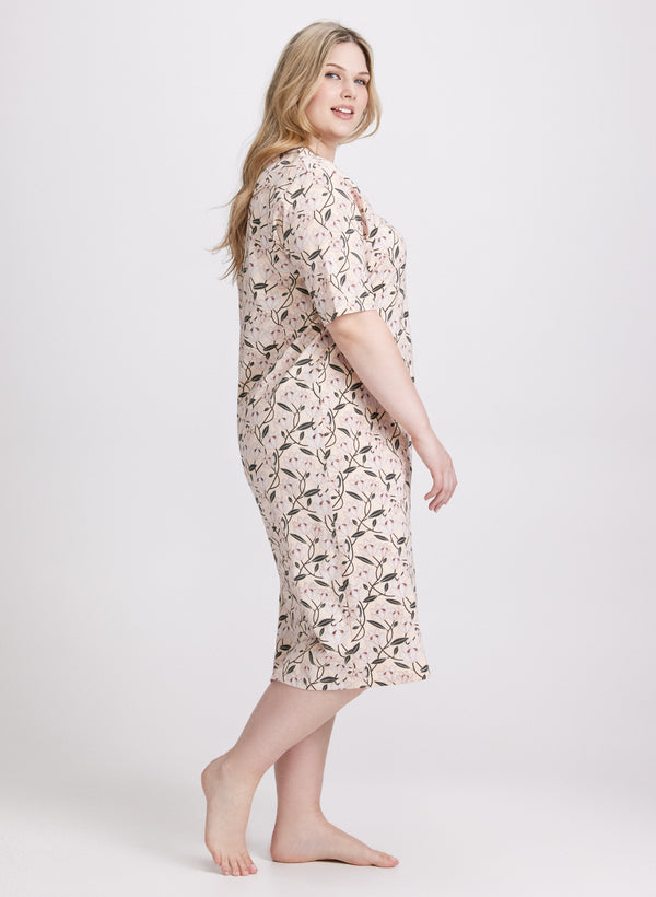 Laura Mixed Print Nightgown