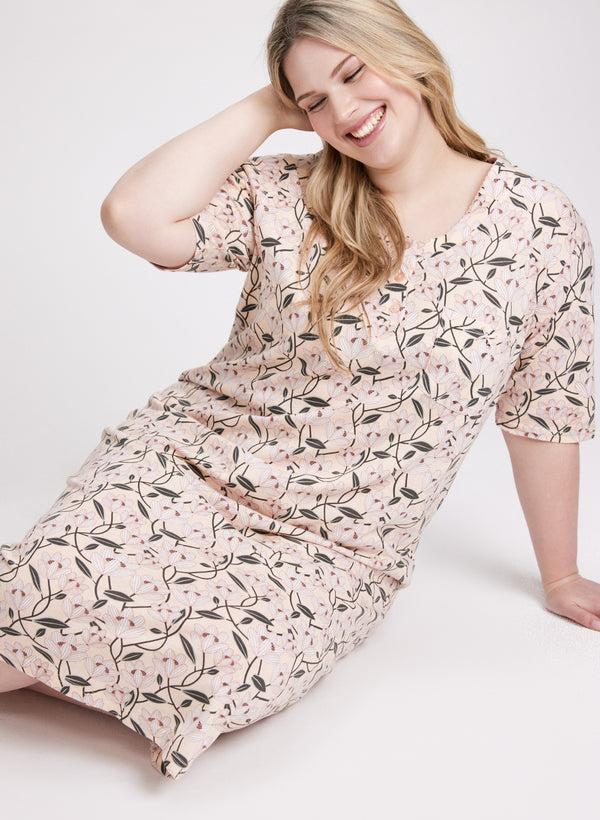 Laura Mixed Print Nightgown