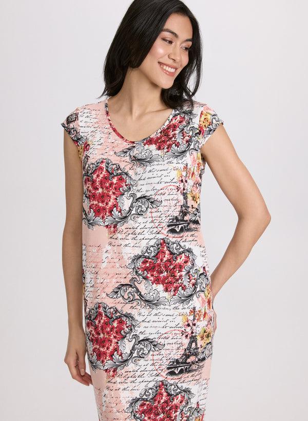 Laura Mixed Print Nightgown