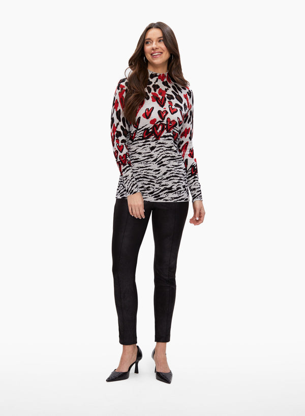 Laura Mixed Print Sweater