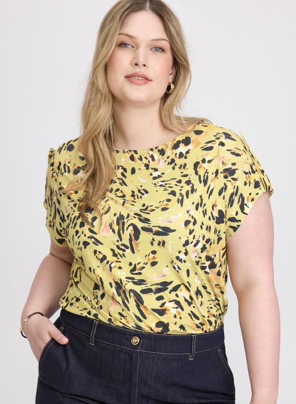 laura Mixed Print Top