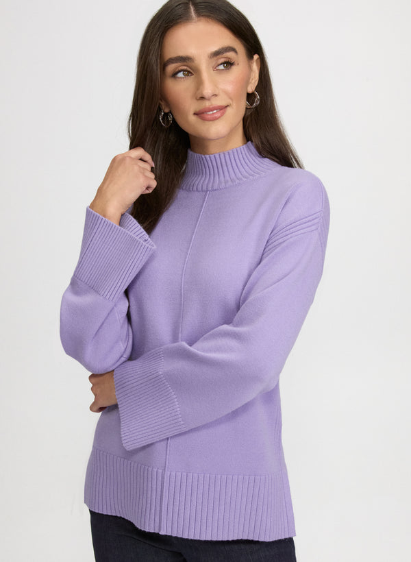 laura Mock Neck Sweater