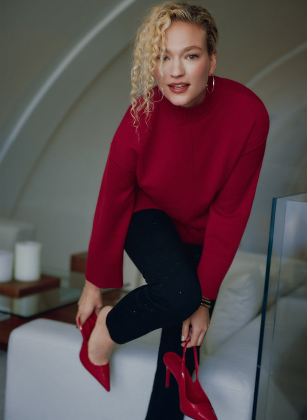 Laura Mock Neck Sweater