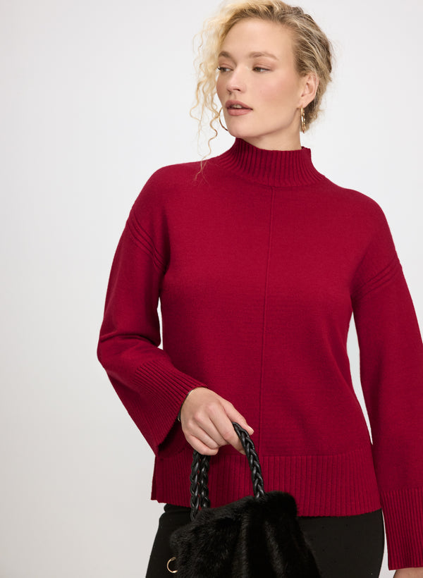 laura Mock Neck Sweater