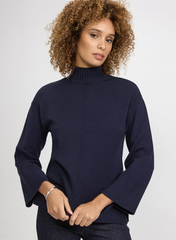 laura Mock Neck Sweater