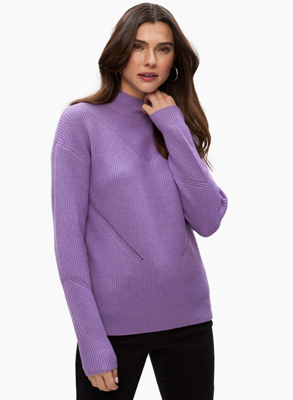 laura Mock Neck Sweater