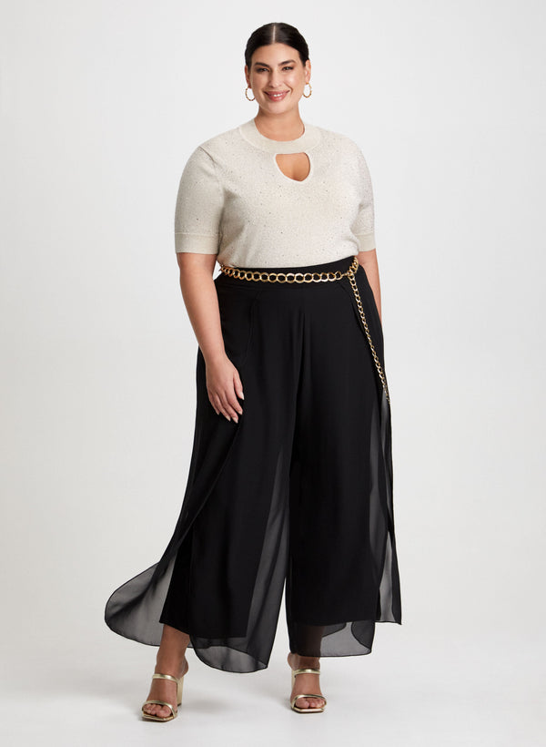 laura Mock Neck Sweater & Wide Leg Pants