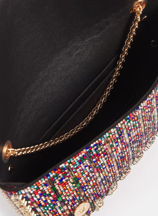 Laura Multi-Colour Stone Embellished Clutch