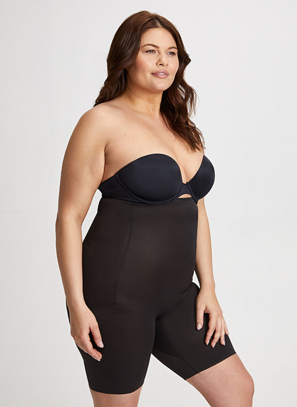 Laura Naomi & Nicole - High-Waist Shaping Shorts - Plus