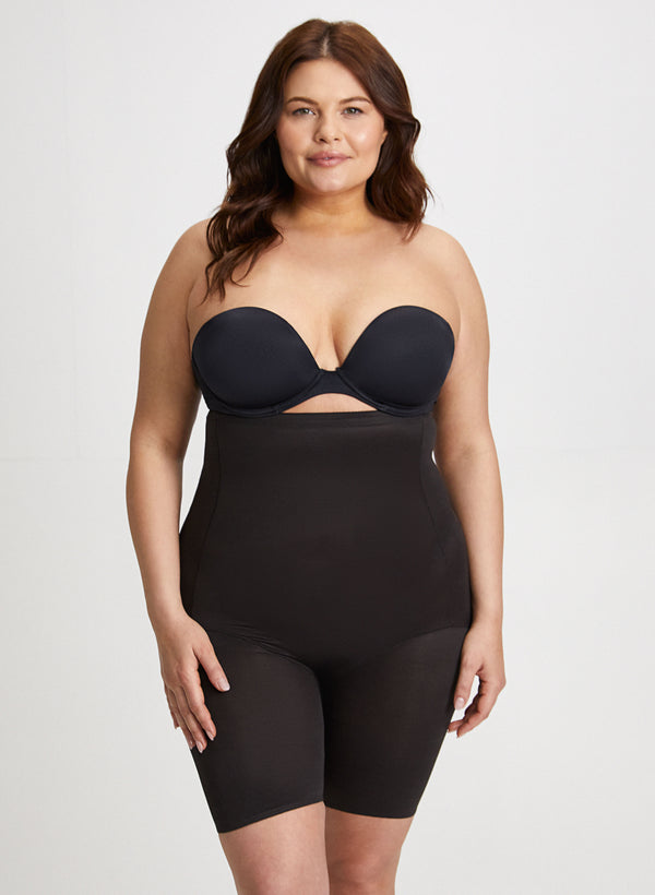 laura Naomi & Nicole - High-Waist Shaping Shorts - Plus