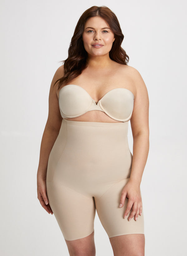 laura Naomi & Nicole - High-Waist Shaping Shorts - Plus