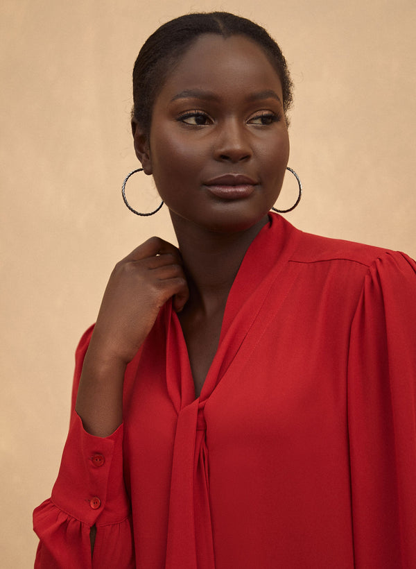 Laura Neck Tie Detail Blouse