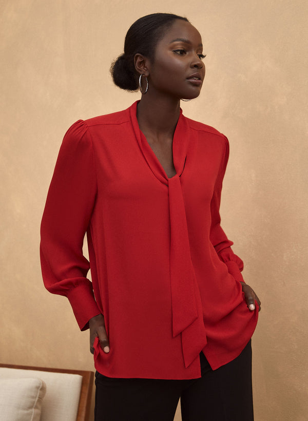 laura Neck Tie Detail Blouse