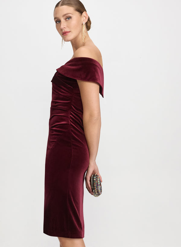 Laura Off-The-Shoulder Velvet Dress