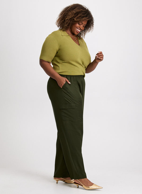 Laura Olivia Cargo Wide-Leg Pants