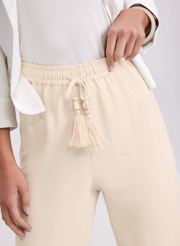 Laura Olivia Crinkled Wide-Leg Pants