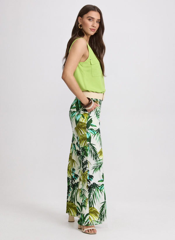 Laura Olivia Leaf Print Pants