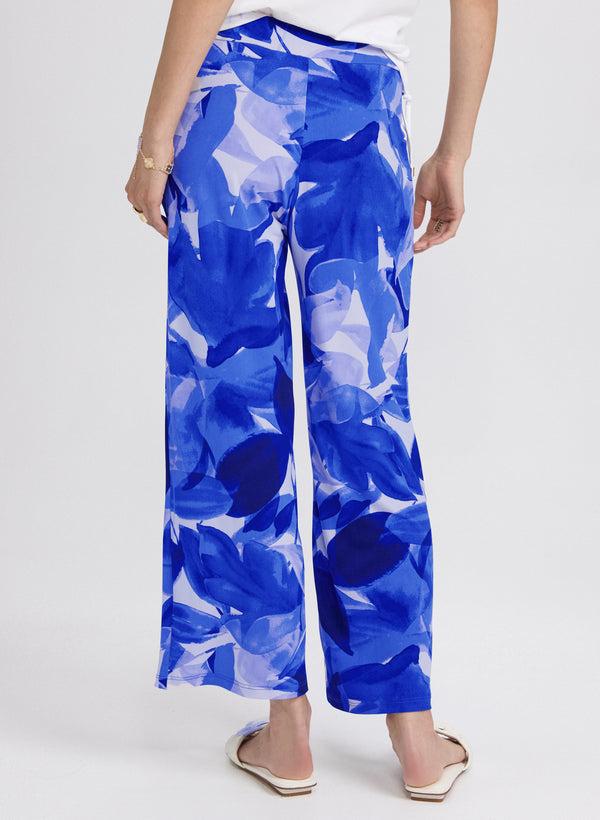 Laura Olivia Leaf Print Wide-Leg Pants
