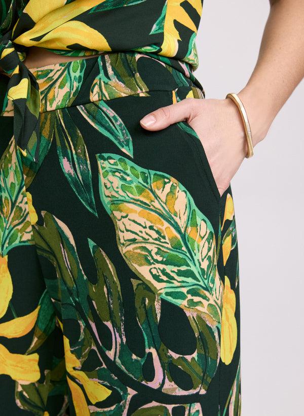 Laura Olivia Palm Print Pants