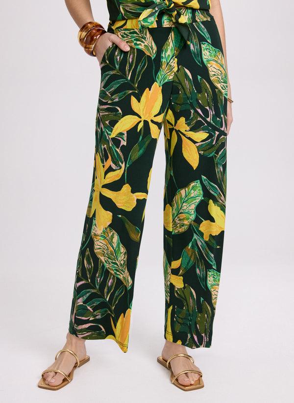 laura Olivia Palm Print Pants