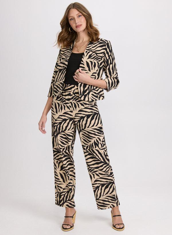 Laura Olivia Palm Print Wide-Leg Pants