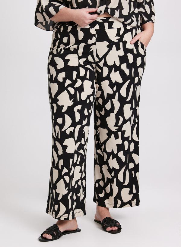 laura Olivia Printed Wide-Leg Pants