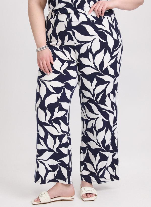 laura Olivia Printed Wide-Leg Pants