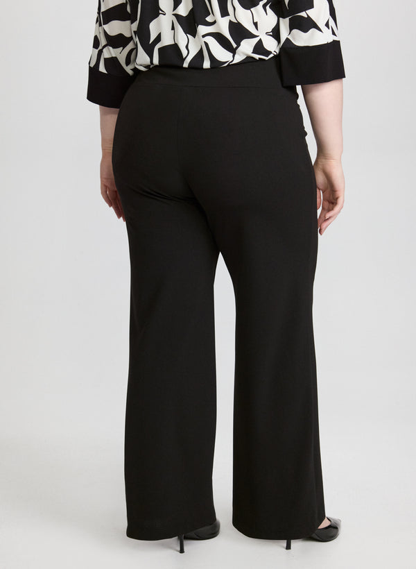 Laura Olivia Pull-On Wide-Leg Pants