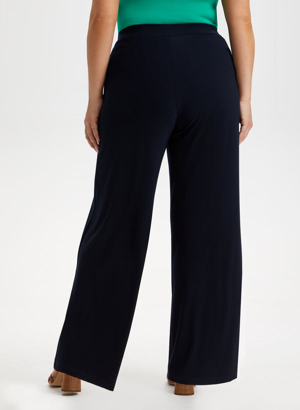 Laura Olivia Pull-On Wide-Leg Pants - Short