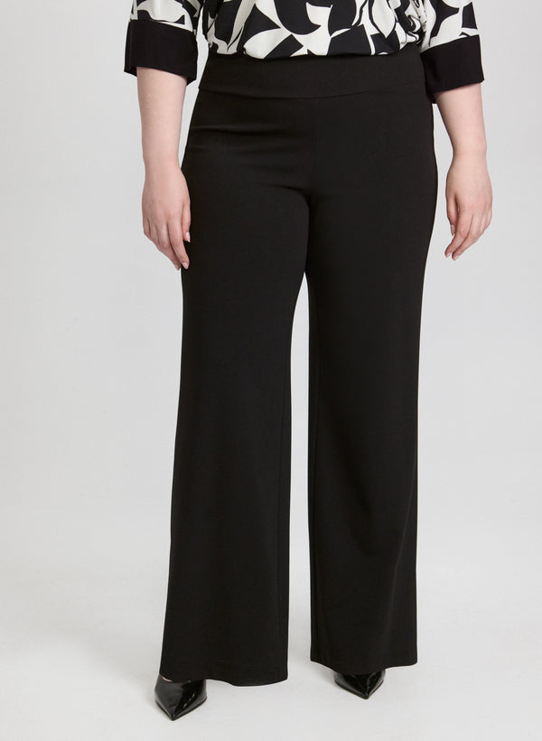 laura Olivia Pull-On Wide-Leg Pants