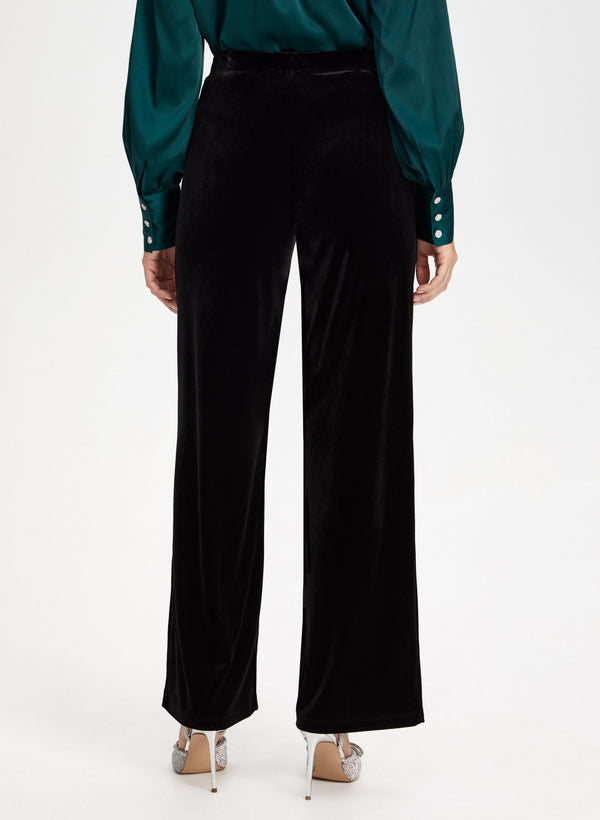 Laura Olivia Velour Wide-Leg Pants – Tall
