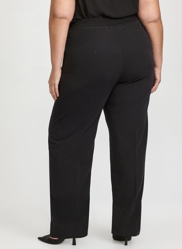 Laura Olivia Wide-Leg Pants With Stud Details