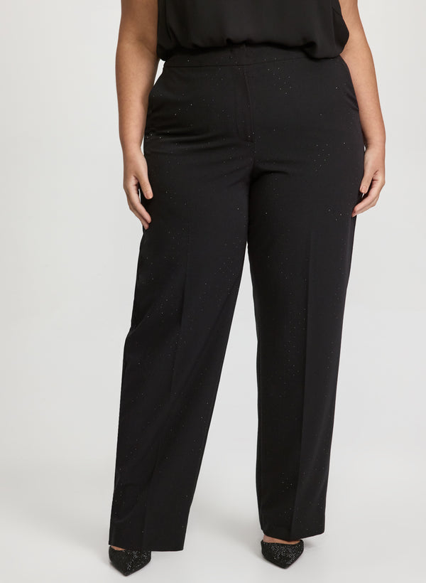 laura Olivia Wide-Leg Pants with Stud Details