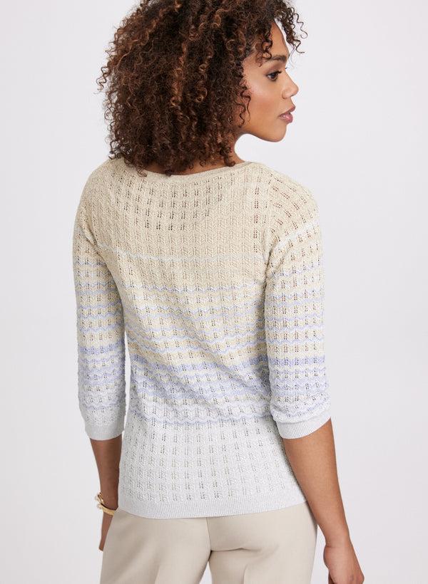 Laura Ombre Open Knit Sweater