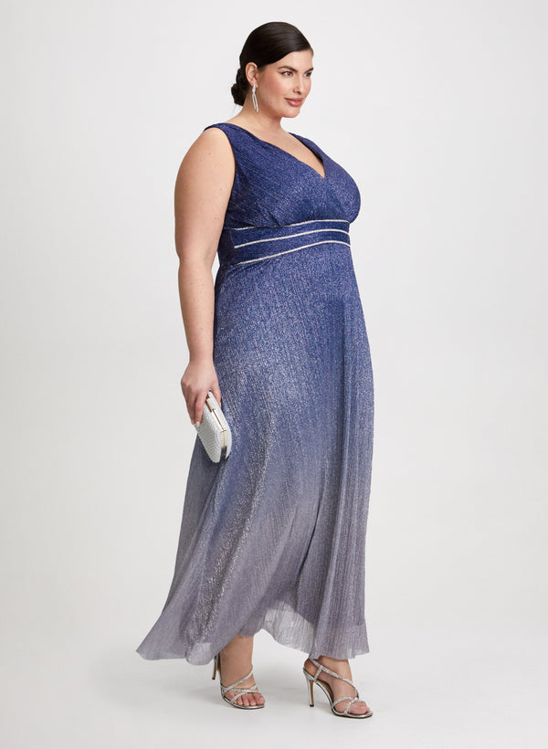 Laura Ombre Plisse Dress