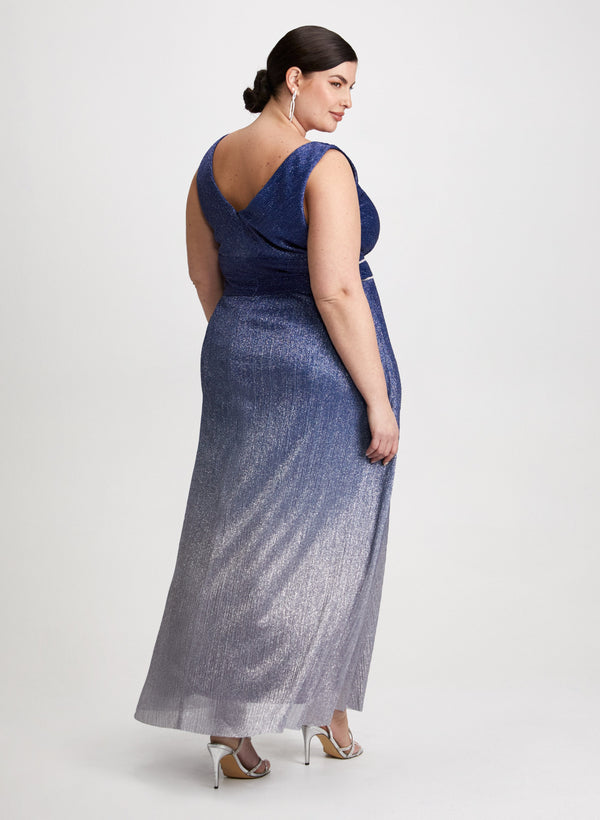 Laura Ombre Plisse Dress