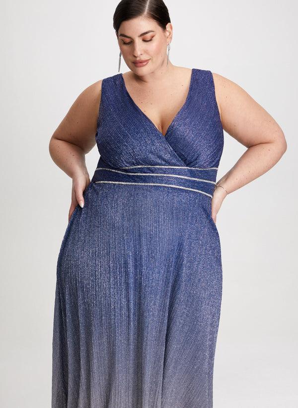 Laura Ombre Plisse Dress