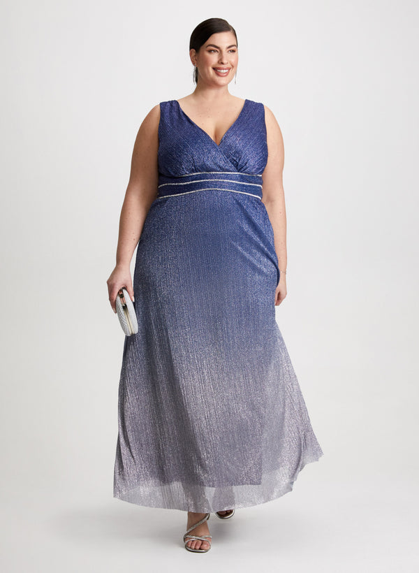 laura Ombre Plisse Dress