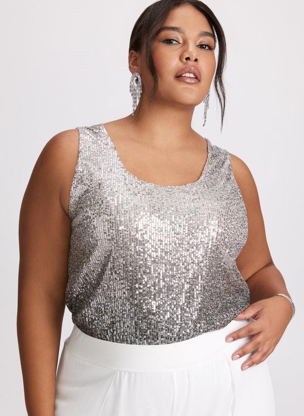 laura Ombré Sequin Tank Top