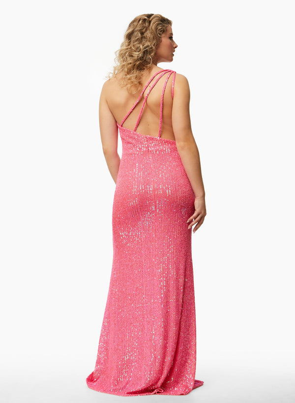 Laura One Shoulder Sequin Detail Dress