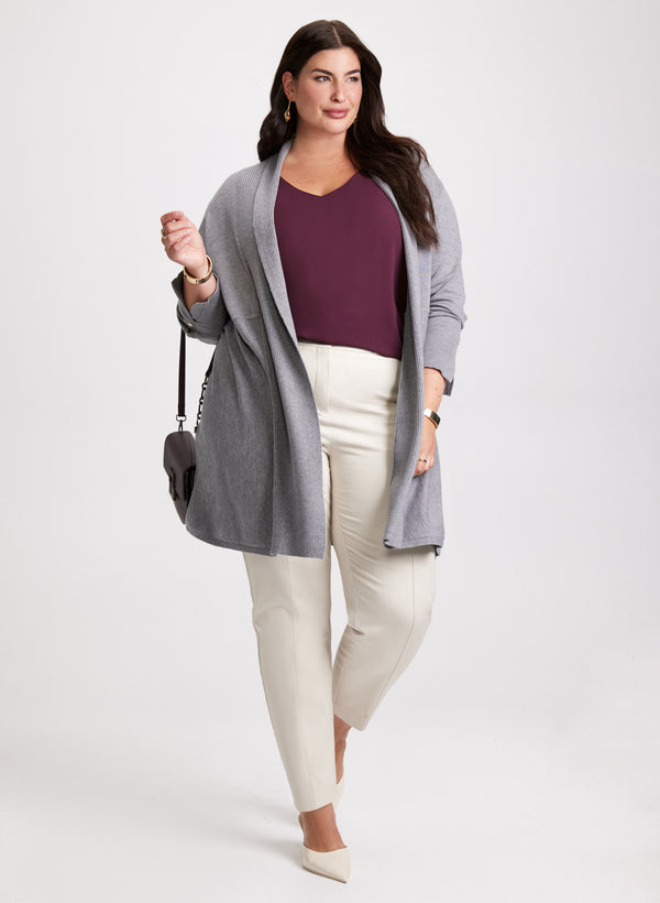 laura Open-Front Cardigan & City Fit Pants