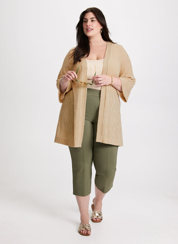 Laura Open Front Textured Cardigan