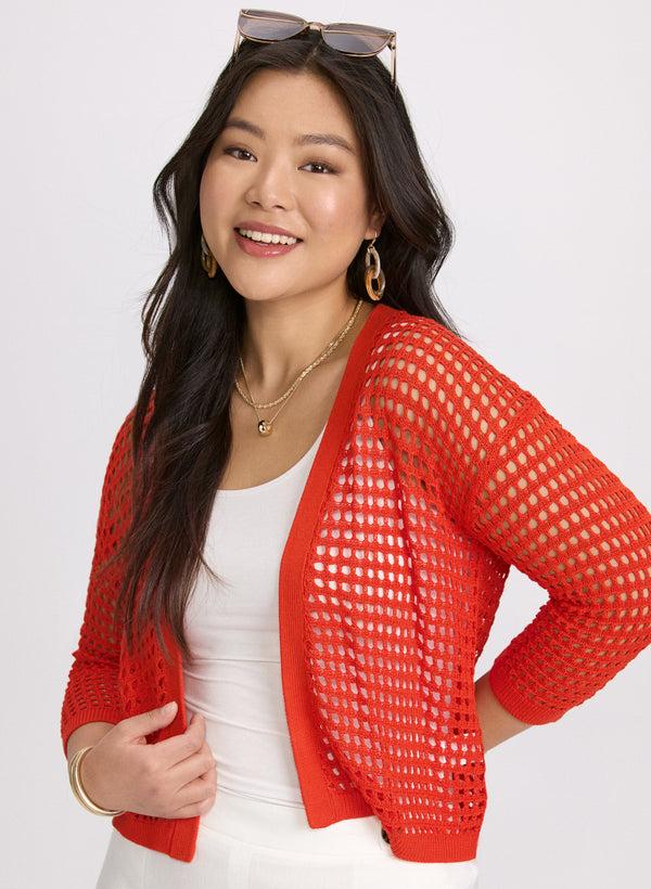laura Open Knit Cardigan